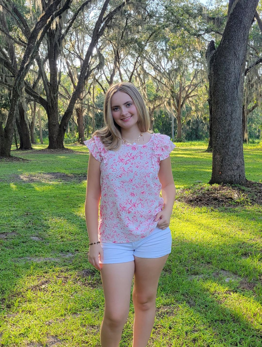 Iris Floral Top