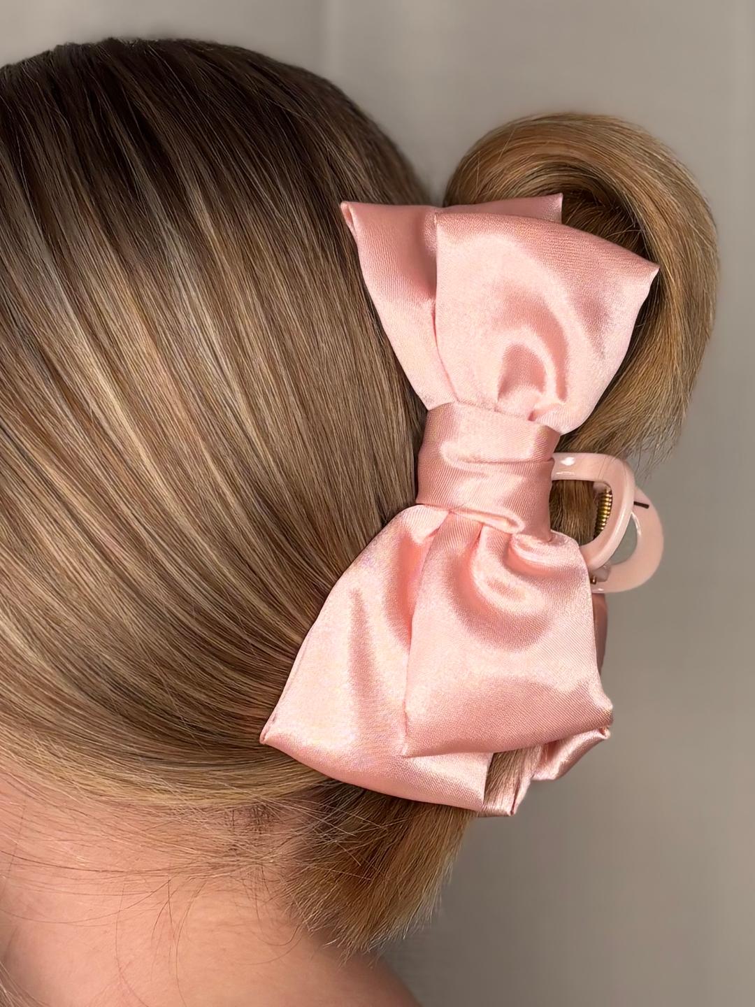 Satin Bow Claw Clip