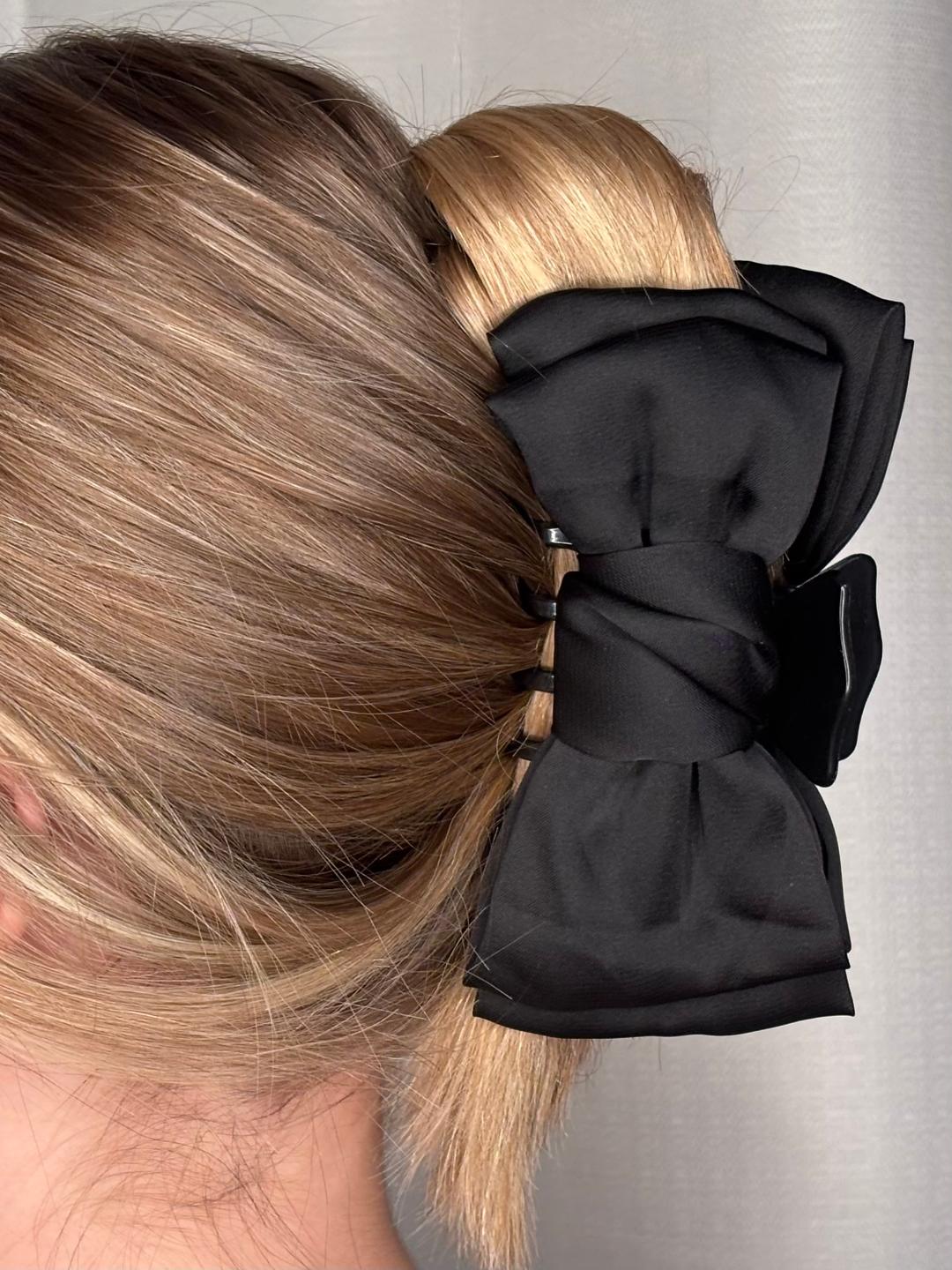 Satin Bow Claw Clip
