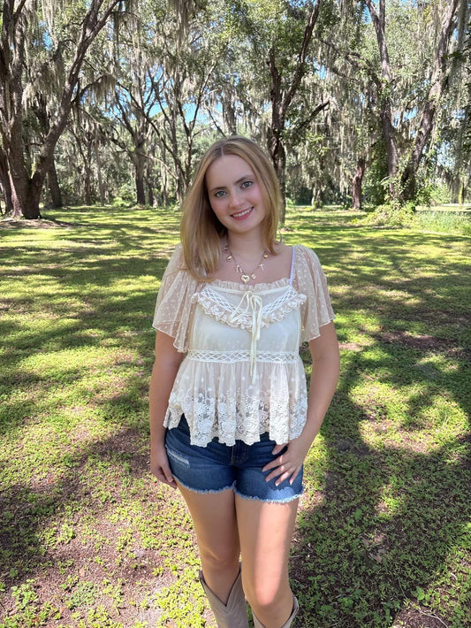 Harper Lace Peplum