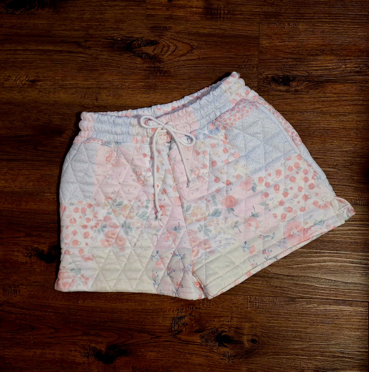 Quilted Patchwork Shorts